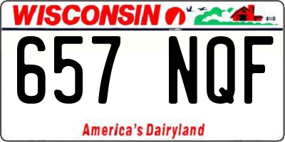 WI license plate 657NQF
