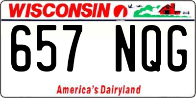 WI license plate 657NQG