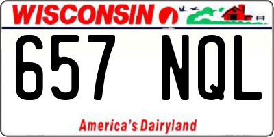 WI license plate 657NQL