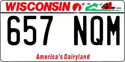 WI license plate 657NQM