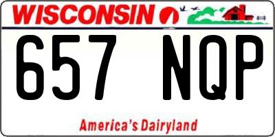 WI license plate 657NQP