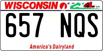 WI license plate 657NQS