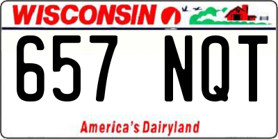 WI license plate 657NQT