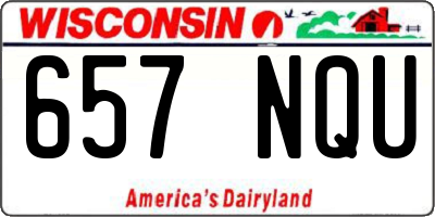 WI license plate 657NQU