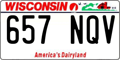 WI license plate 657NQV