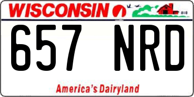 WI license plate 657NRD