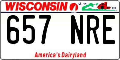 WI license plate 657NRE