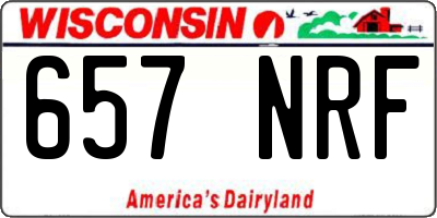WI license plate 657NRF