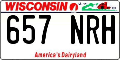 WI license plate 657NRH