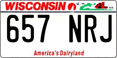 WI license plate 657NRJ