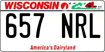 WI license plate 657NRL