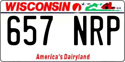 WI license plate 657NRP