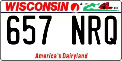 WI license plate 657NRQ