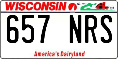 WI license plate 657NRS