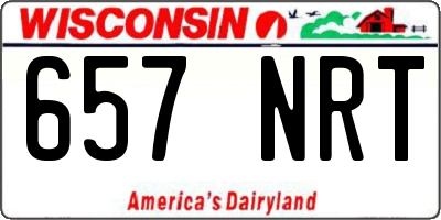 WI license plate 657NRT