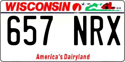 WI license plate 657NRX