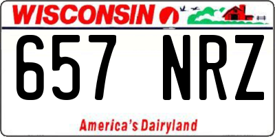 WI license plate 657NRZ