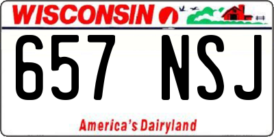WI license plate 657NSJ
