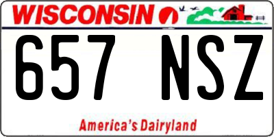 WI license plate 657NSZ