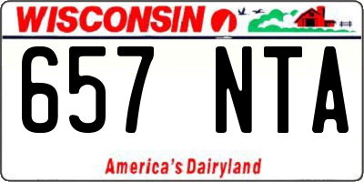 WI license plate 657NTA
