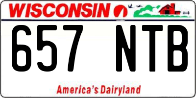 WI license plate 657NTB