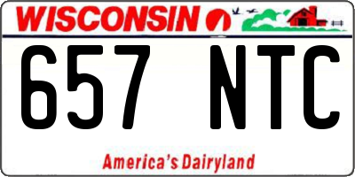 WI license plate 657NTC