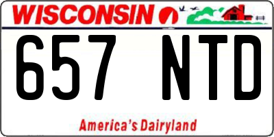 WI license plate 657NTD