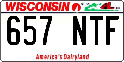 WI license plate 657NTF