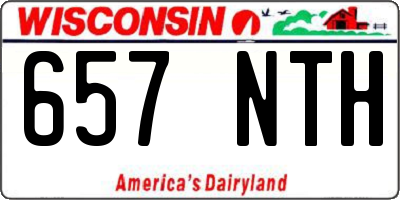WI license plate 657NTH