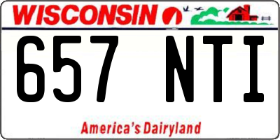WI license plate 657NTI