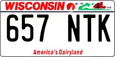 WI license plate 657NTK