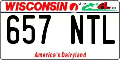 WI license plate 657NTL