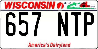 WI license plate 657NTP