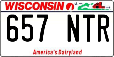 WI license plate 657NTR