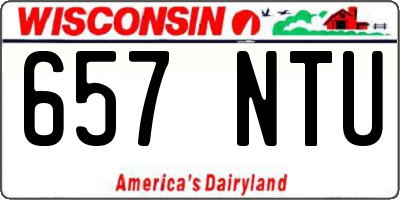 WI license plate 657NTU