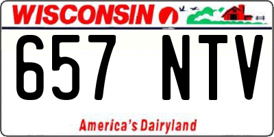 WI license plate 657NTV