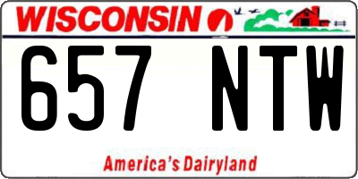 WI license plate 657NTW