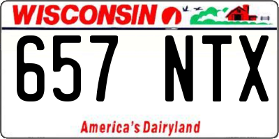 WI license plate 657NTX