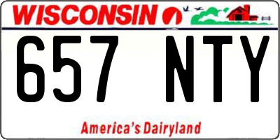 WI license plate 657NTY