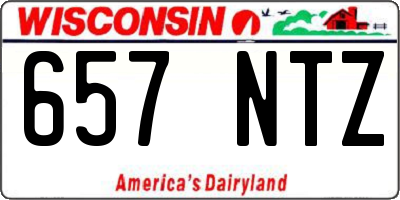 WI license plate 657NTZ