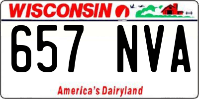 WI license plate 657NVA