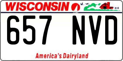 WI license plate 657NVD