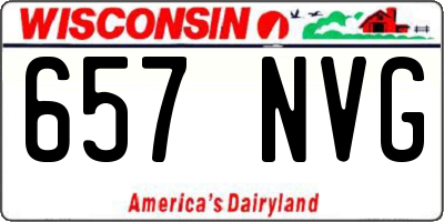 WI license plate 657NVG