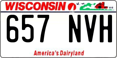 WI license plate 657NVH