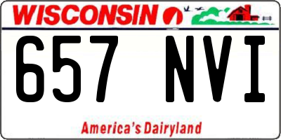 WI license plate 657NVI