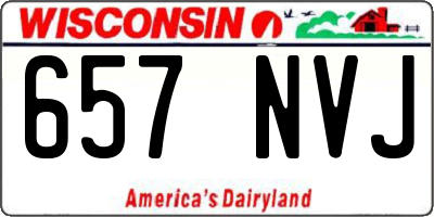 WI license plate 657NVJ