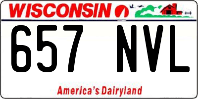 WI license plate 657NVL