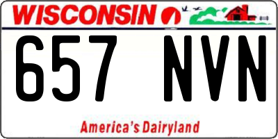 WI license plate 657NVN