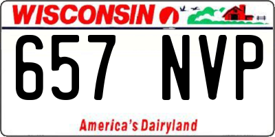 WI license plate 657NVP