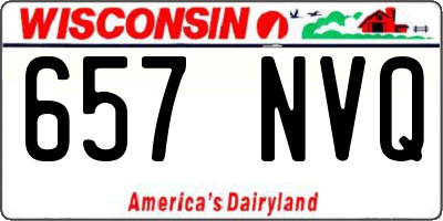 WI license plate 657NVQ